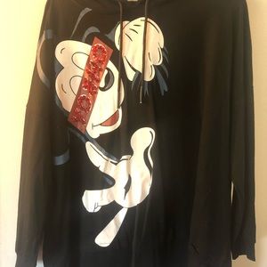 Long sleeve mickey top hoodie